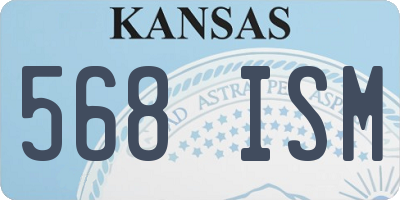 KS license plate 568ISM