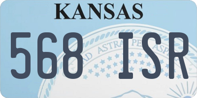 KS license plate 568ISR