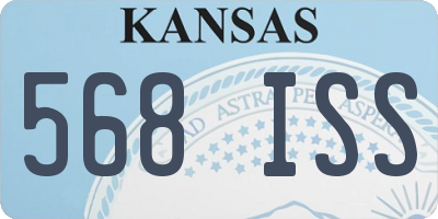 KS license plate 568ISS