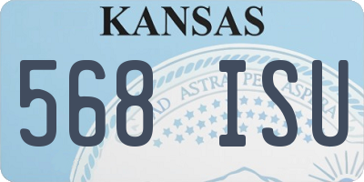 KS license plate 568ISU