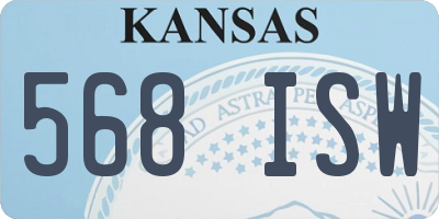 KS license plate 568ISW