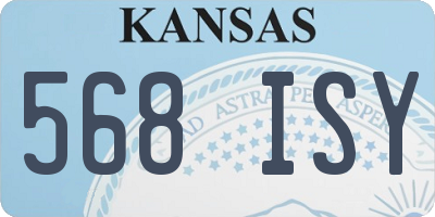 KS license plate 568ISY
