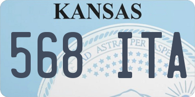 KS license plate 568ITA