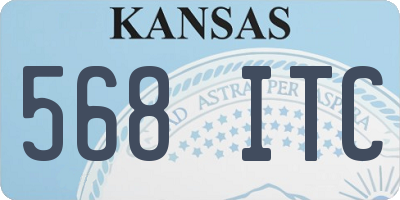 KS license plate 568ITC