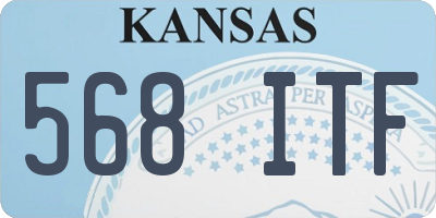 KS license plate 568ITF