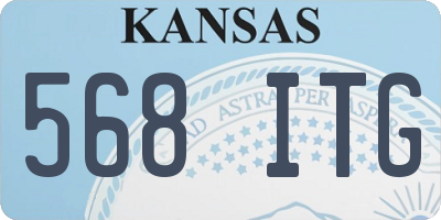 KS license plate 568ITG