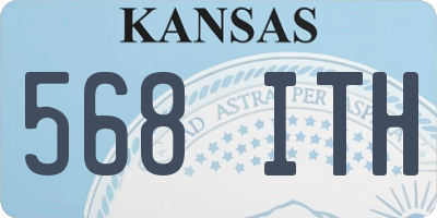 KS license plate 568ITH