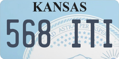 KS license plate 568ITI