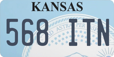 KS license plate 568ITN