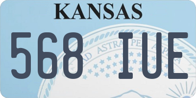 KS license plate 568IUE