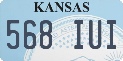 KS license plate 568IUI