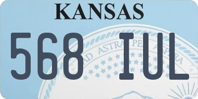 KS license plate 568IUL