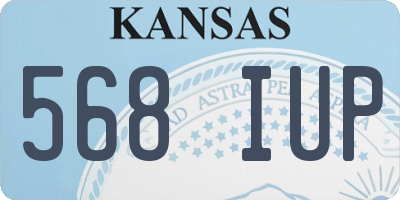 KS license plate 568IUP