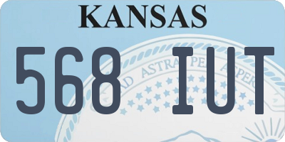 KS license plate 568IUT