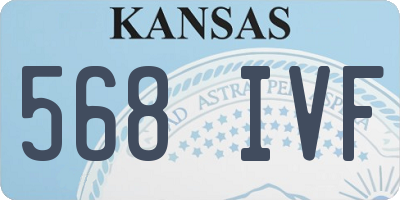 KS license plate 568IVF