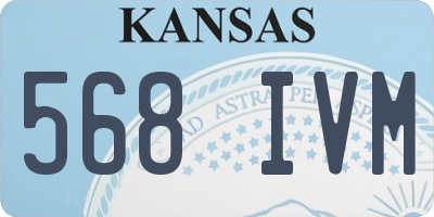 KS license plate 568IVM