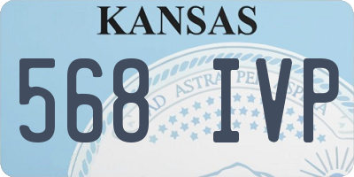 KS license plate 568IVP