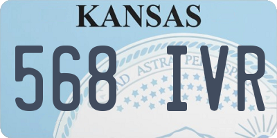 KS license plate 568IVR