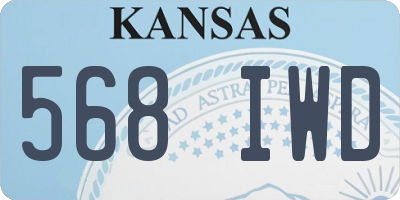 KS license plate 568IWD