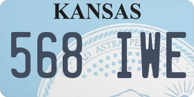 KS license plate 568IWE