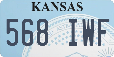 KS license plate 568IWF