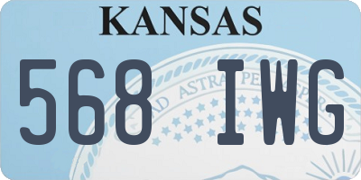 KS license plate 568IWG