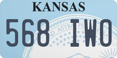 KS license plate 568IWO