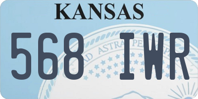 KS license plate 568IWR