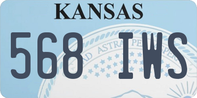KS license plate 568IWS