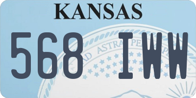 KS license plate 568IWW