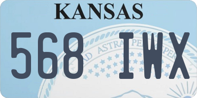 KS license plate 568IWX