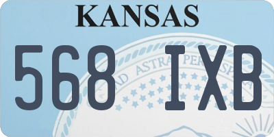 KS license plate 568IXB