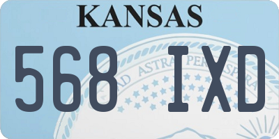 KS license plate 568IXD