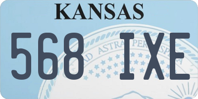 KS license plate 568IXE