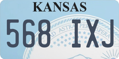 KS license plate 568IXJ