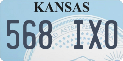 KS license plate 568IXO