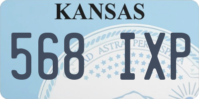KS license plate 568IXP