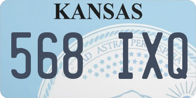 KS license plate 568IXQ