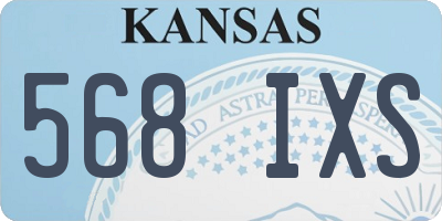 KS license plate 568IXS