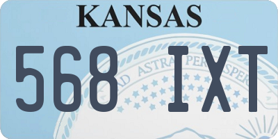 KS license plate 568IXT