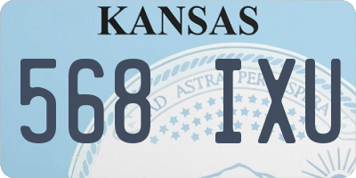 KS license plate 568IXU