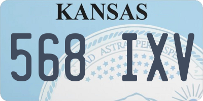 KS license plate 568IXV