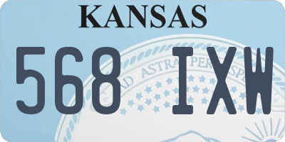 KS license plate 568IXW
