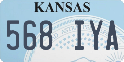 KS license plate 568IYA