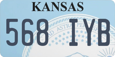 KS license plate 568IYB