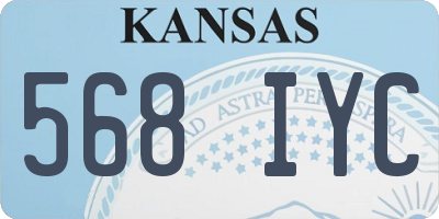 KS license plate 568IYC