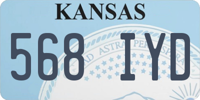KS license plate 568IYD