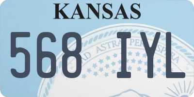 KS license plate 568IYL
