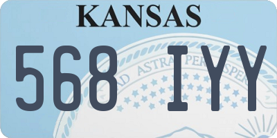 KS license plate 568IYY