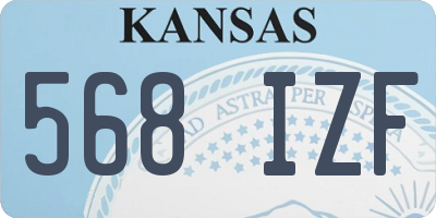 KS license plate 568IZF
